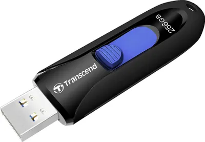 Produktbild von Transcend JetFlash 790, 256 GB, USB Typ-A, 3.2 Gen 1 (3.1 Gen 1), Ohne Deckel, 19 g, Schwarz