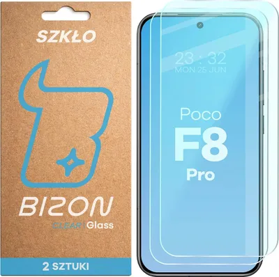 Produktbild von 2x Gehärtetes Glas für Xiaomi POCO F8 Pro, Bizon Glass Clear Duo