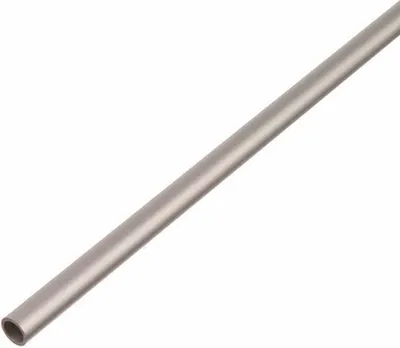 Image de Alberts 473426 Tube rond, aluminium, anodisé couleur argent, 1000 x 8 x 1 mm