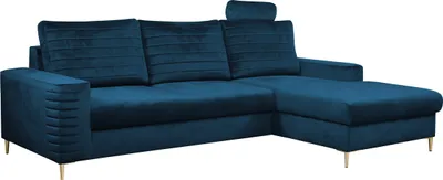 Produktbild von MIRJAN24 Ecksofa Collin, Wohnzimmer Eckcouch mit Bettkasten und Schlaffunktion (Farbe: Velluto 25, Seite: Rechts)