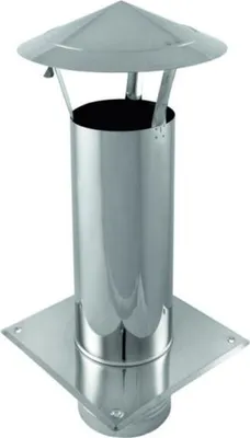 Produktbild von WDA 100 mm Schornsteinverlängerung Schornsteinabdeckung Kaminabdeckung Regenhaube Kaminhaube verzinkt