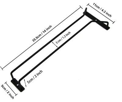 Imagen del producto de Soporte para copas de vino de metal, color , 35,5 cm, juego de 2 unidades, para la cocina