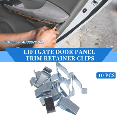 Image de 10 pcs Retenue De Garniture De Panneau De Porte De Hayon pour Audi A3 06-13, En Métal Durable Argenté, pcs Ressort De Carrosserie De Panneau De Garniture De Voiture Polyvalents