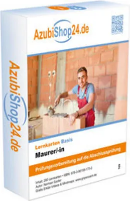 Image de AzubiShop24.de Basis-Lernkarten Maurer /-in. Prüfungsvorbereitung