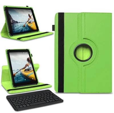 Produktbild von Tablet Tasche für Medion Lifetab E10713 Hülle Schutzhülle Bluetooth Tastatur Farben:Grün