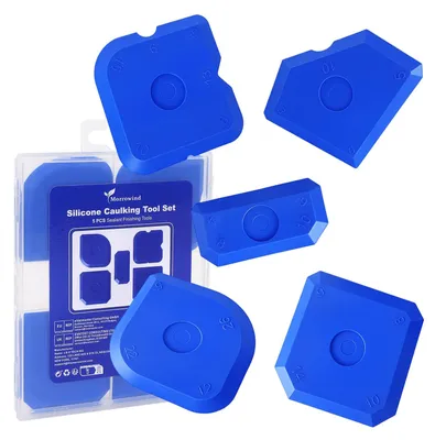 Productafbeelding van Kitgereedschap set - Voegenschraper - 5-delig - Siliconen - Blauw