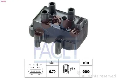 Produktbild von FACET 9.6088 Zündspule für FIAT DUCATO Pritsche/Fahrgestell (230) DUCATO Kasten (244) DUCATO Pritsche/Fahrgestell (244) DUCATO Bus (230) für CITROËN