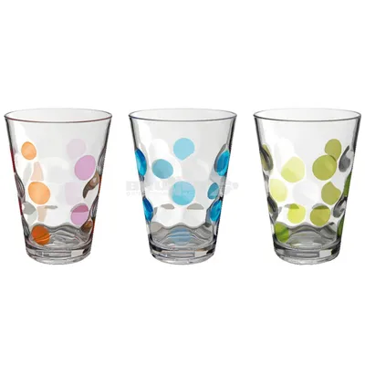 Immagine prodotto di Bicchieri BALOONS - set di 3 - 3 colori - infrangibili SAN- 350ml