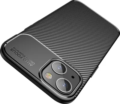 Produktbild von iPhone 13 mini Hülle AVANA Schutzhülle Silikon Slim Case Schwarz Carbon Optik