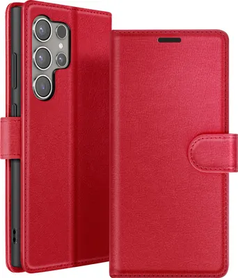 Obrázok produktu pre Zanaé, peňaženkové puzdro Galaxy S24 Ultra s magnetickým zatváraním, červené