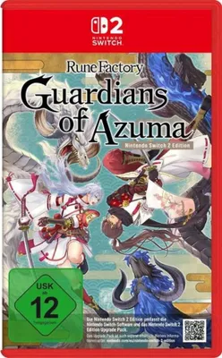 The image shows the front cover of a Nintendo Switch game case for Rune Factory: Guardians of Azuma.