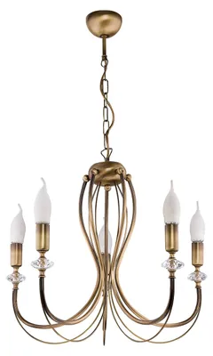 Immagine prodotto di Lampadario MELODY oro antico 5xE14x15W metallo, dimensioni: 88x52x52 cm, IP20 Jupiter