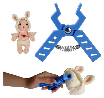 Produktbild von Werkzeug für Sicherheitsaugen, Zange für Amigurumi 5–30 mm, Ergonomisches Hilfsmittel zum Anbringen von Sicherheitsaugen, Häkelpuppen und Kuscheltieren