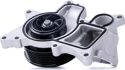 Produktbild von RIDEX 1260W0291 Kühlmittelpumpe Wasserpumpe mit Keilrippenriemenscheibe für BMW 5 Touring (F11) 5 Limousine (F10) X5 (E70) 7 (F01, F02, F03, F04) 5 GT