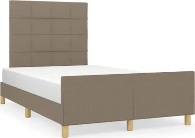 Produktbild von vidaXL Bettgestell ohne Matratze Taupe 120x200 cm Stoff