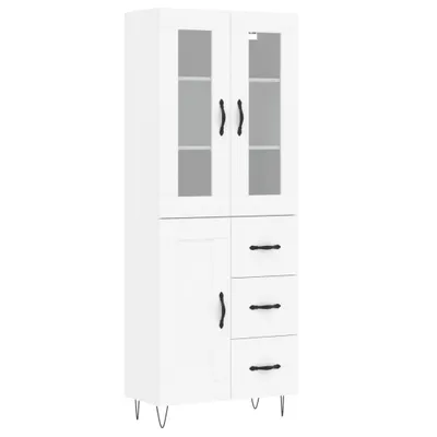Produktbild von Highboard Weiß 69,5x34x180 cm Holzwerkstoff