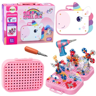 Produktbild von DIY-Einhorn-Bohrer-Baustein-Set