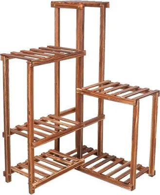 Produktbild von Famanu Pflanzenregal - 6-stufig - Holz - Innen- und Außenbereich - 100 x 60 x 30 cm