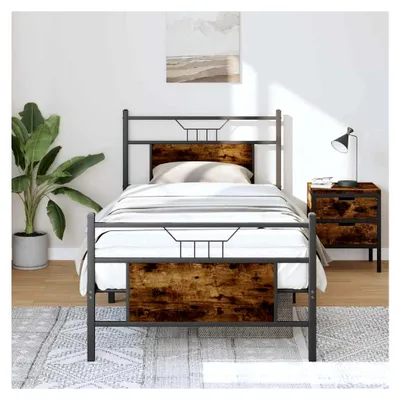 Produktbild von Bettgestell ohne Matratze in R?uchereiche 90x190 cm aus Holzwerkstoff