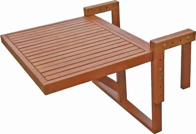 Obrázek produktu pro Balkonový stůl Barkeley 985089, závěsný, hnědý, 64 x 65 x 44/52 cm