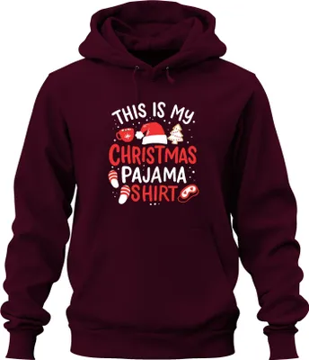 Obrázok produktu pre Toto je moje vianočné pyžamové tričko Christmas M�tze - Christmas Xmas Christmas Uni mikina s kapucňou, bordová, S