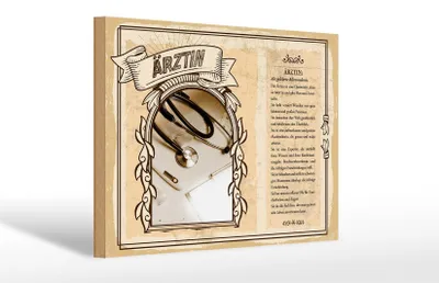 Produktbild von Holzschild Berufe 30x20cm Ärztin Expertin Mut Zuversicht