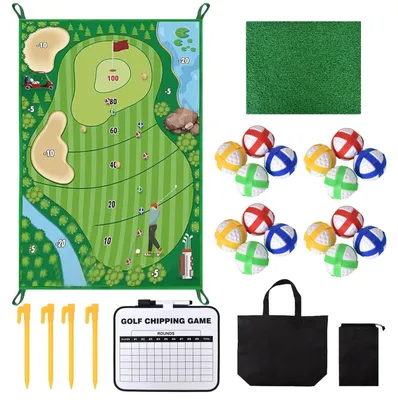 Immagine prodotto di SolidKeus - Set da golf per interni ed esterni, completo di tappetino per il putting e tabellone dei punteggi
