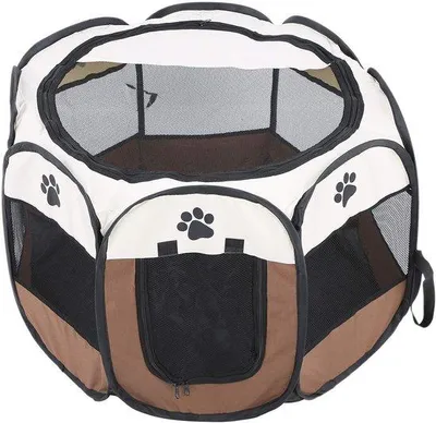 Zdjęcie produktu dla Składana buda dla zwierząt - Wytrzymała - Oddychająca siatka - Dla psów/kotów/królików - 81 x 45 cm - Budka dachowa