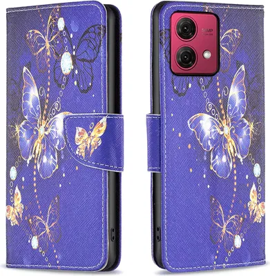 Produktbild von Für Motorola Moto G84 5G Kunst-Leder Book Handy Tasche Motiv 6 Hülle Etuis Schutz