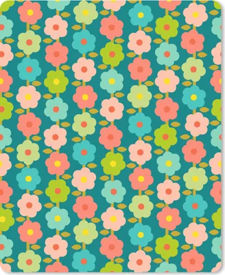 Produktbild von MuchoWow® Mauspad Mousepad Muster - Blumen - Retro - 1970er Jahre 30x40 cm - Mousepads - Maus Mat - Pad - Mausunterlage - Mausmatten