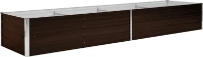 Zdjęcie produktu dla vidaXL Podwyższone łóżko ogrodowe brązowe 320 x 80 x 45 cm Stal ocynkowana