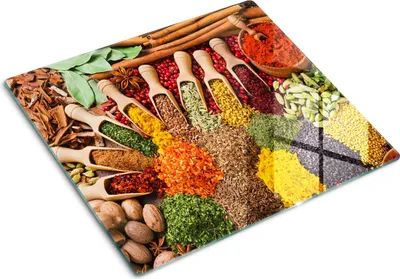 Imagen del producto de Cubierta para placa de cocina – Cubierta para placa de inducción – Placa de vidrio protectora – 60x52 cm – Placas de vidrio protectoras para cocina – Vidrio templado – Especias de colores