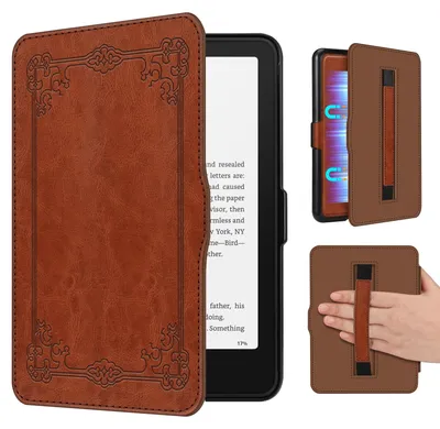Obrázek produktu pro Obal Fintie s poutkem na zápěstí pro 7" Kindle Paperwhite (12. generace) – hnědý
