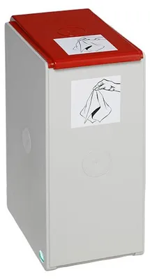 Produktbild von Robustes Abfall- und Wertstoffsammelsystem 1-Fach | ohne Deckel | 40 Liter, HxBxT 57x25x40,5cm | Kunststoff | Grau