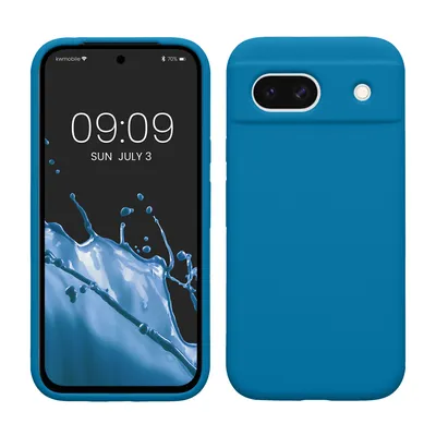 Produktbild von kwmobile Handyhülle für Google Pixel 8a Hülle, für Pixel 8a Case - Hülle Silikon - kabelloses Laden - Karibikblau