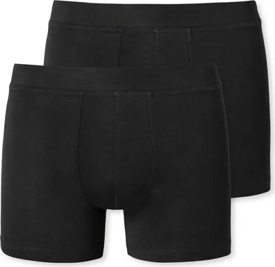 Produktbild von SCHIESSER Jungen 2-Pack Shorts - schwarz/weiß - Größe 140