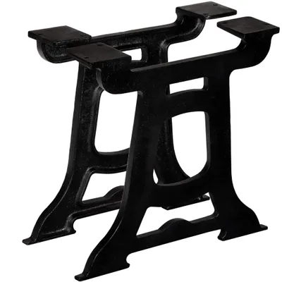 Image de The Living Store Pieds de table basse 2 pcs. Piètement en Y en fonte