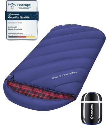 Productafbeelding van Slaapzak voor op een matras, XXL, katoen, flanel, voor volwassenen, warm, geschikt voor de winter, 220x100 cm, blauw