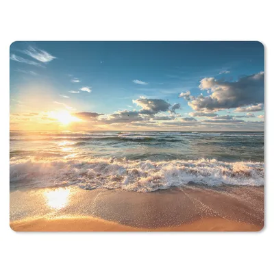 Produktbild von MuchoWow® Mauspad Mousepad Strand - Meer - Sonnenuntergang 40x30 cm - Mousepads - Maus Mat - Pad - Mausunterlage - Anti Rutsch