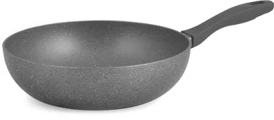 Image de H&H Wok antiadhésif en pierre induction gris cm28