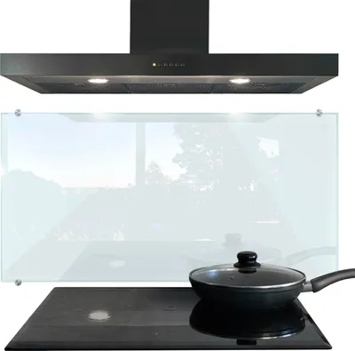 Produktbild von Küchenrückwand Glas – Spritzschutz – Schutzwand – Modern – 100x50 cm – Transparent – Hitzebeständig – Kratzfest – Küchenrückwände