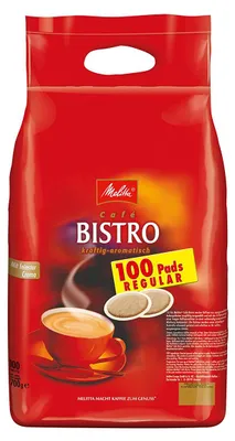 Obrázek produktu pro Melitta Bistro Kávové polštářky silná jemně pražená káva 100 kusů 700g