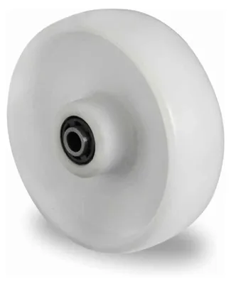 Productafbeelding van Reservewiel, diameter 125 mm, draagvermogen 200 kg, polyamide, wit, asdiameter 15 mm, naflengte 50 mm