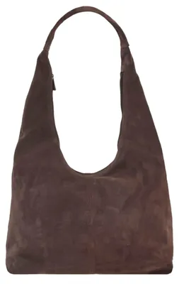Produktbild von Bear Design Shopper Beuteltasche bequemer Schultergurt Velourleder choco