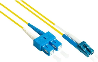 Obrázek produktu pro Optický propojovací kabel OS2 duplex LC-SC, 30 m, žlutý, LSZH, singlemode