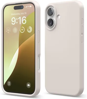 Produktbild von Elago Premium Silikonhülle für iPhone 16 Stone