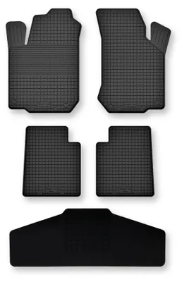 Image de Tapis de sol en caoutchouc + tunnel pour Suzuki Ignis I 2001-2008 (hayon) – 5 pièces, noirs, semi-universel, adapté