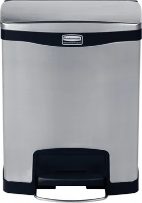 Slim Jim Step On Container Front Step Edelstahl 30 Liter, Rubbermaid Rubbermaid 76224627