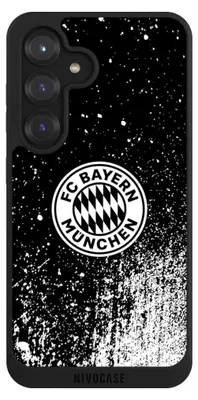Produktbild von NIVOCASE Handyhülle für Samsung Galaxy S25  Hülle NIVOpure Case Schwarz FC Bayern München FCB Offizielles Lizenzprodukt
