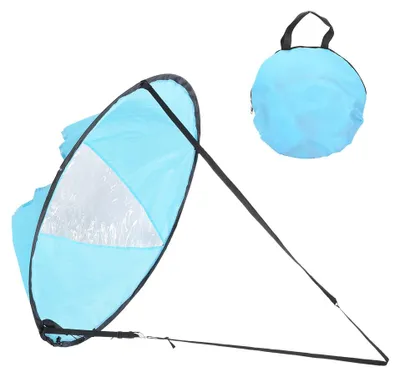 Produktbild von 108 cm robustes, tragbares, faltbares Windsurfbrett/Kajaksegelboot für Kajak, Kanu oder Boot. Farbe: Blau